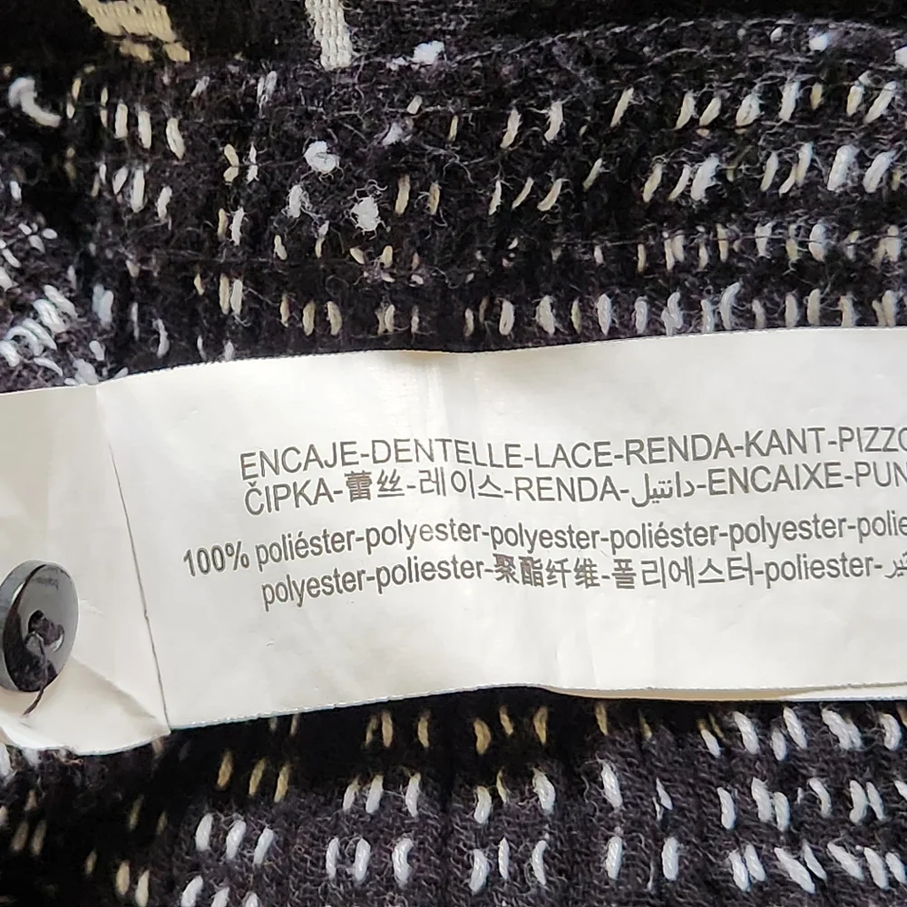 ZARA Black & White Striped Babydoll Shift Dress - XS